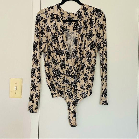 Free People Tops - Free People super soft long sleeve wrap bodysuit